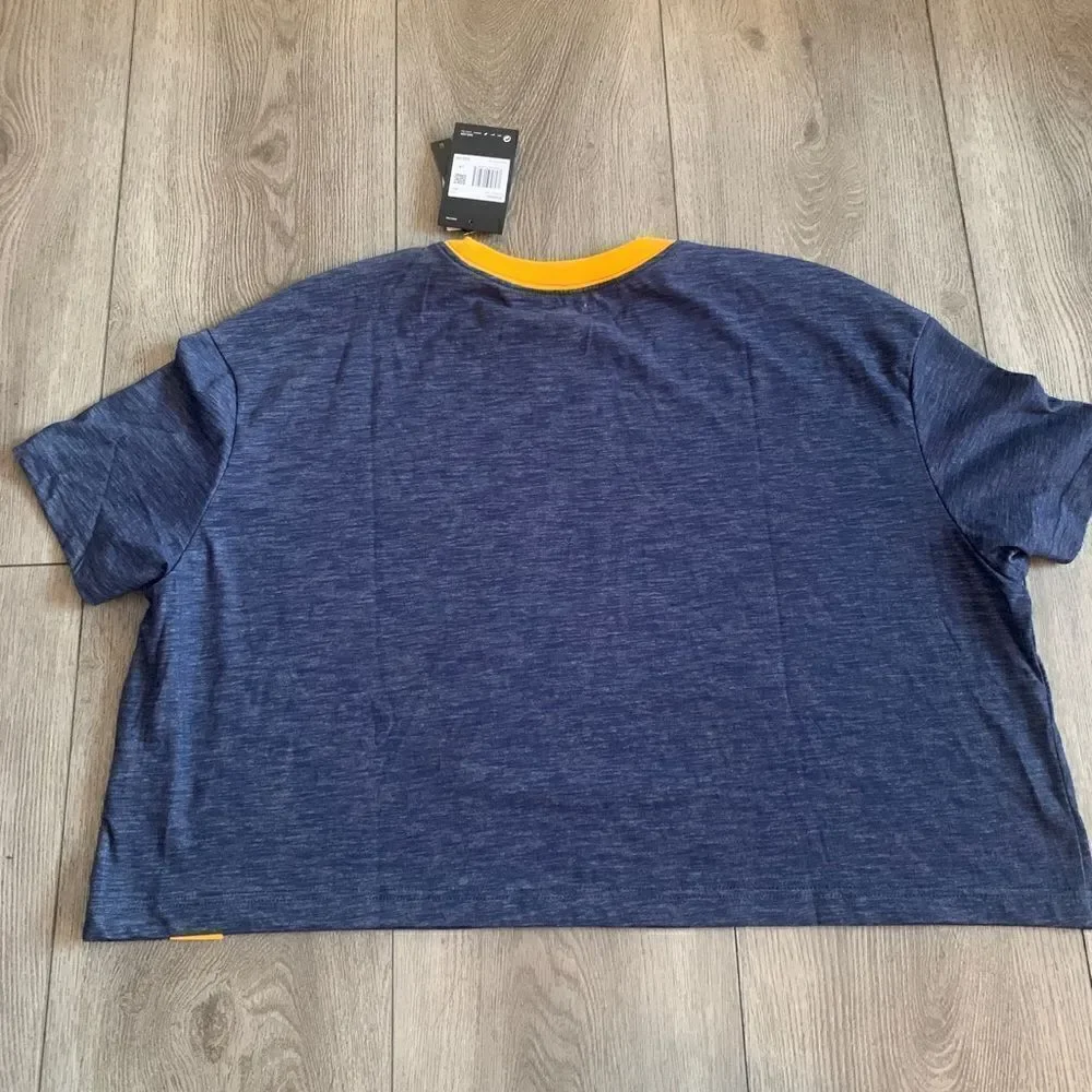 Nike Mountaineers football dri-fit cotton crop tee for woman